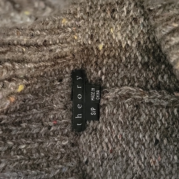 Theory wool cashmere blend cape‎ cowlneck sweater S petite - Picture 3 of 10